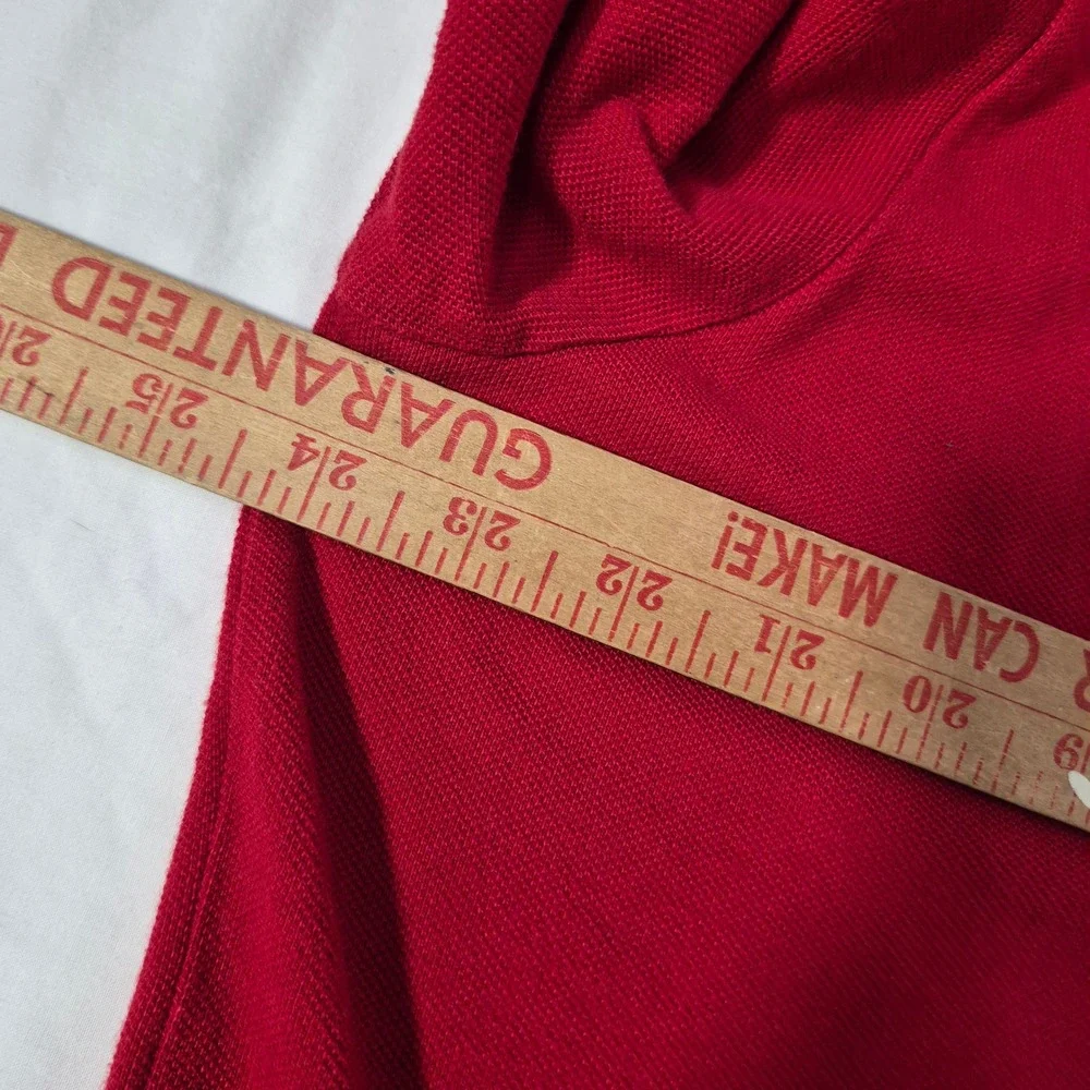 Polo Ralph Lauren Polo Shirt Mens XL Red Long Sleeve Pique Cotton Pony NWOT FLAW